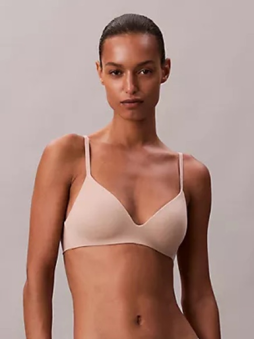 Calvin Klein Lightly Lined Wireless T-Shirt Bra Nude Beige Medium